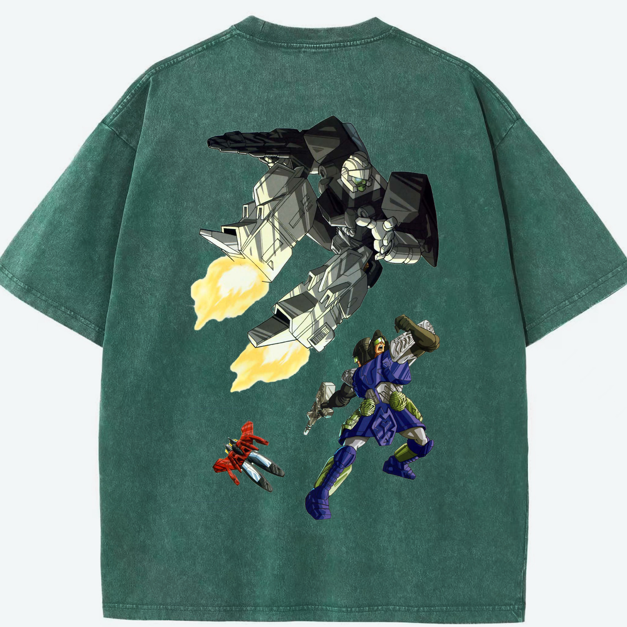 （画像用）  綿100% ヴィンテージ風 半袖Tシャツ（背面プリント）